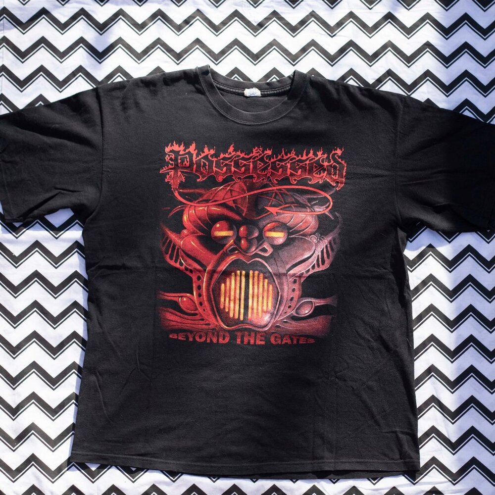-XL- POSSESSED Beyond The Gates Shirt | Death Metal Thrash Band Merchandise